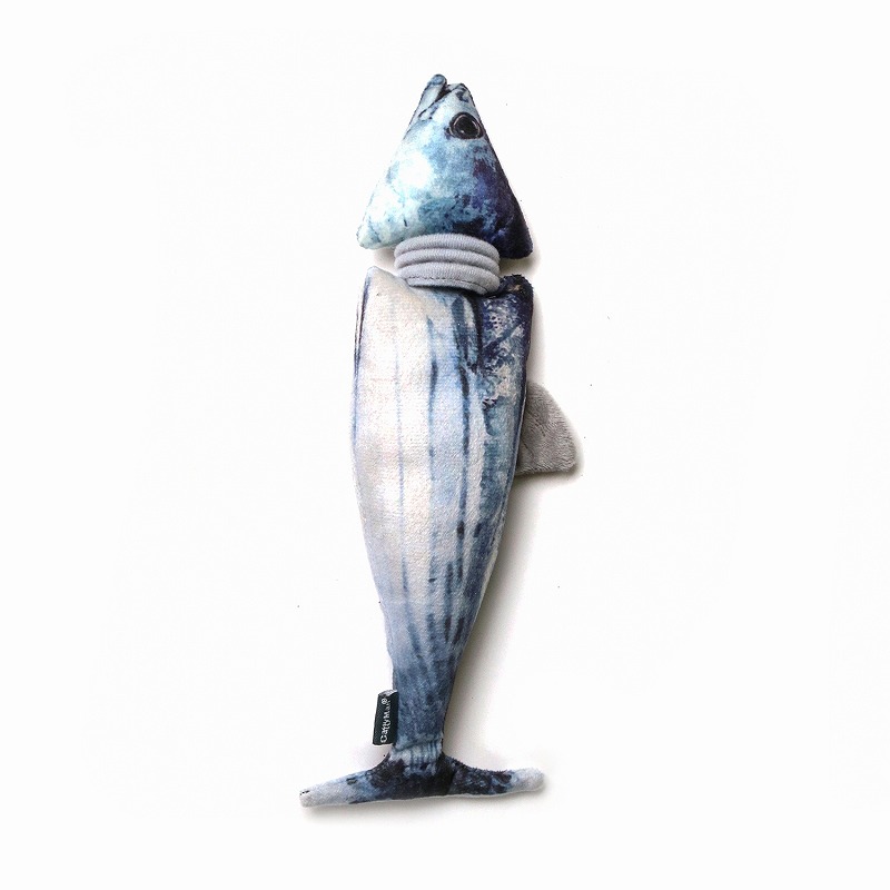じゃれねこ『6月☆104 人魚×魚』 猫のおもちゃ】 ぬいぐるみ じゃれ猫 けりけり玩具 生き魚 カツオ